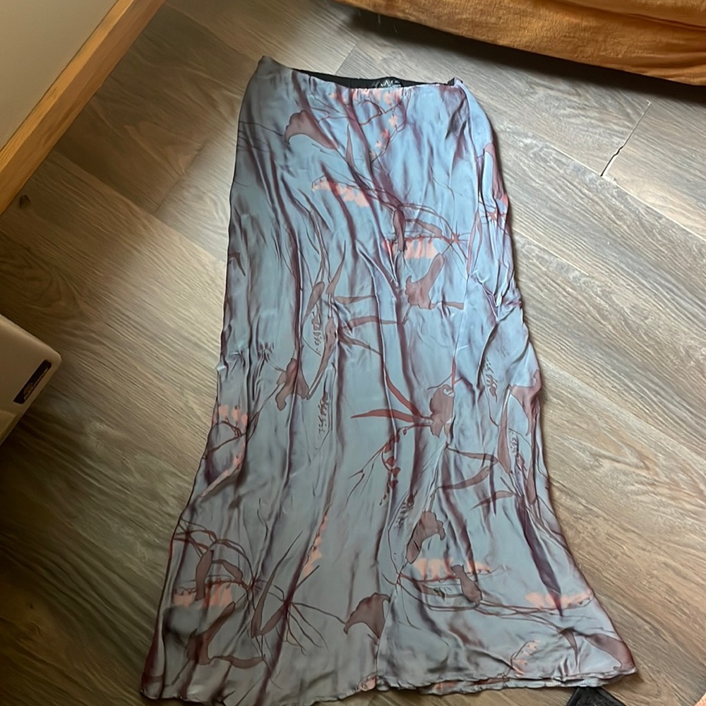 Vintage Kate for Concept Clothing floral dusty gray skirt